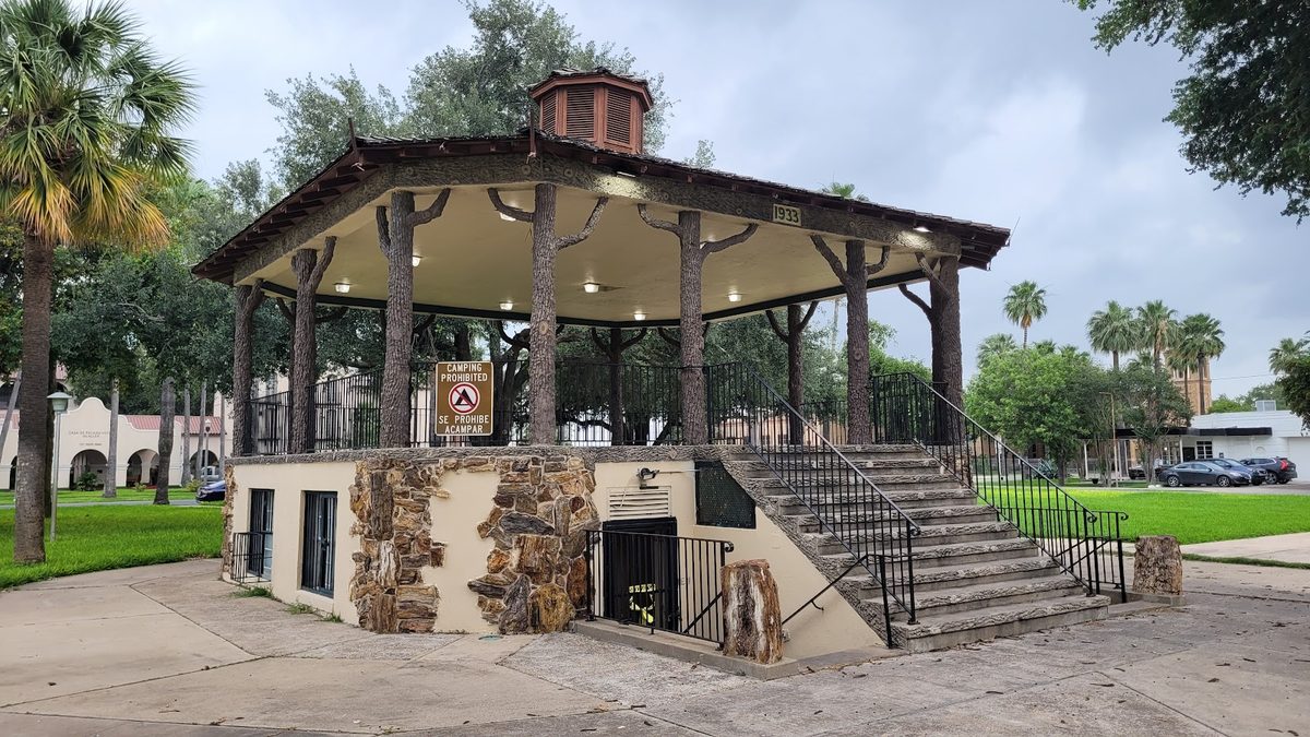 The historic gazebo at Archer Park in downtown McAllen, Texas — part of Ground Patrol's McAllen pet waste removal service area